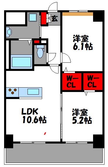 レイ和白の間取り