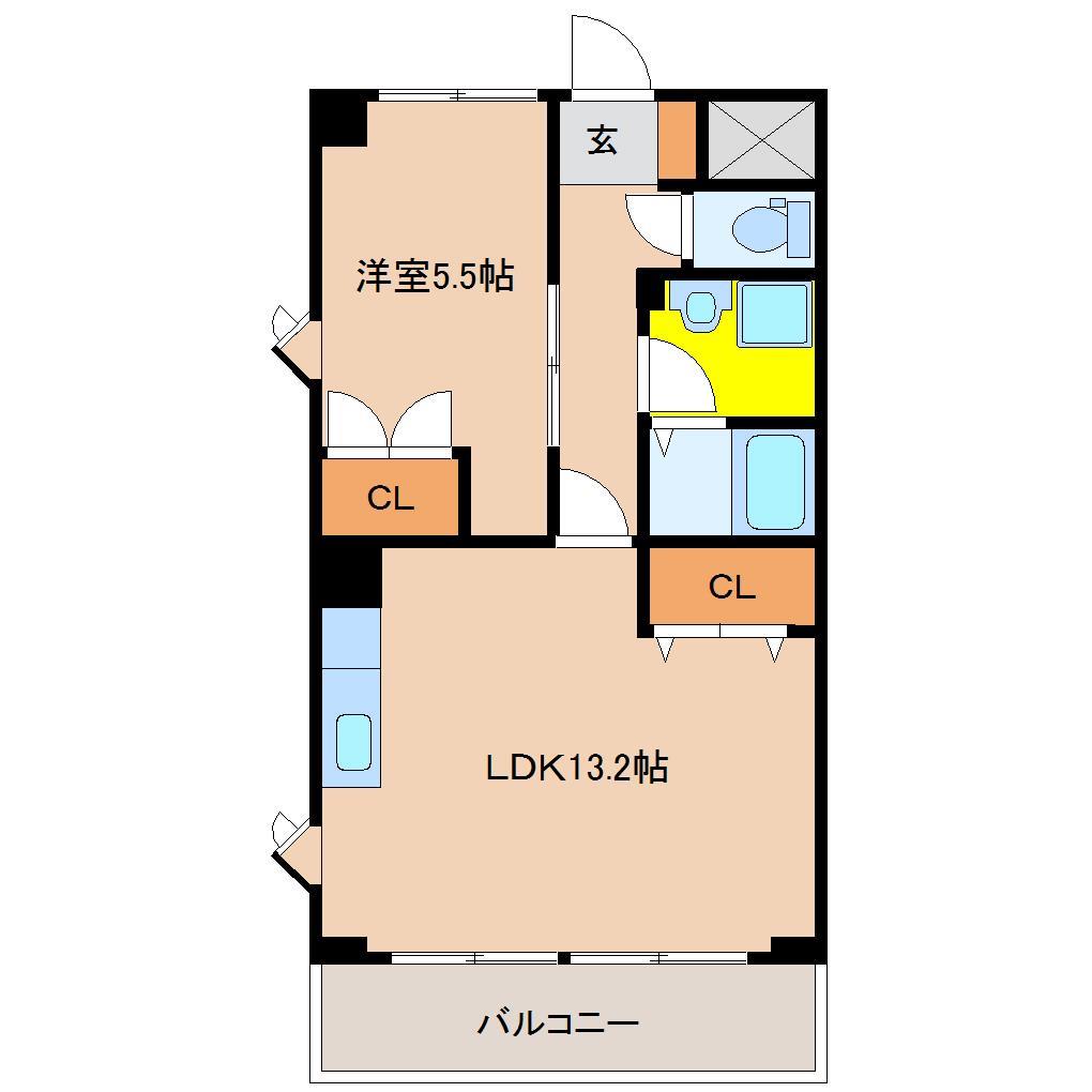 シャンテ城ヶ崎の間取り