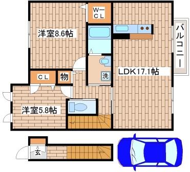 ラフィーネ須磨VIの間取り