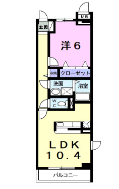 常滑市千代ケ丘のマンションの間取り