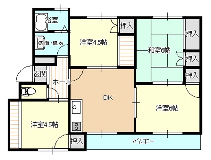 ハイツ・アーサー福庭の間取り