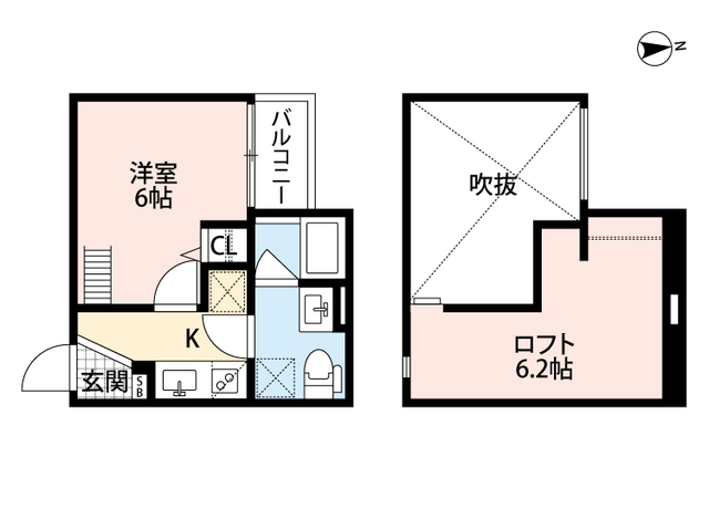 大阪市生野区林寺のアパートの間取り