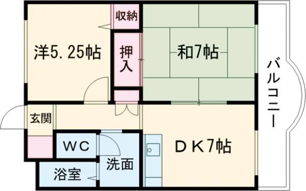 新潟市江南区元町のマンションの間取り