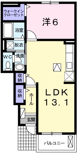 姫路市継のアパートの間取り