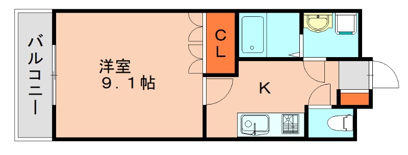 糟屋郡須惠町大字須惠のアパートの間取り