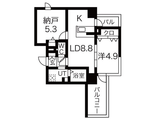 堺市堺区市之町東のマンションの間取り