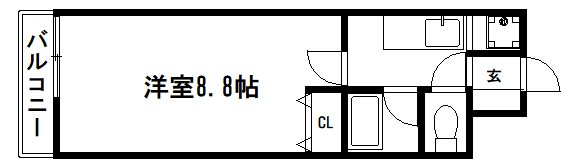 京都市伏見区深草下川原町のマンションの間取り