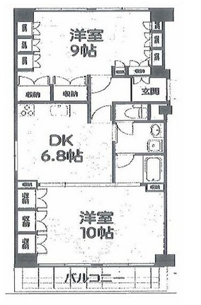 池之端パークハイツの間取り