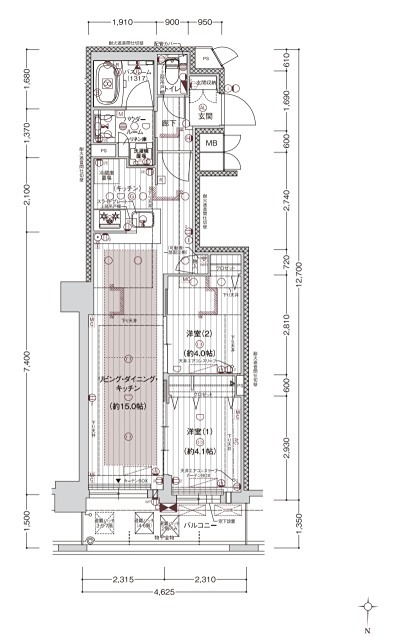 【ソルプレサンス京都ステーションレジデンスの間取り】