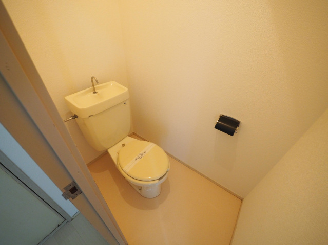 広島電鉄宮島線 楽々園駅 徒歩6分 2階建 築43年のトイレ写真