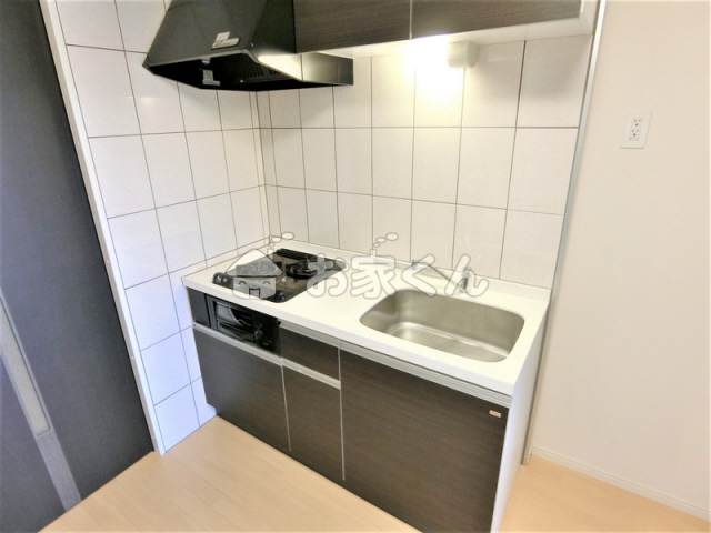 キッチン　2口ガスコンロ付きシステムキッチン