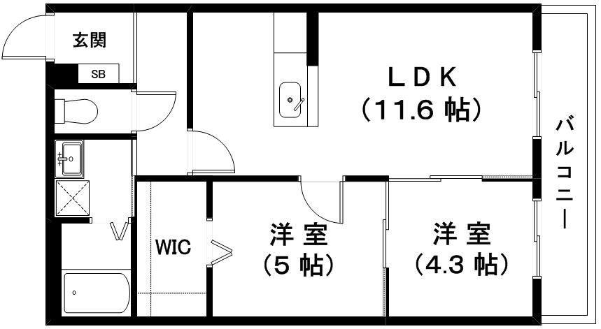 ＪＲ東海道本線 能登川駅 徒歩7分 5階建 築10年の間取り写真