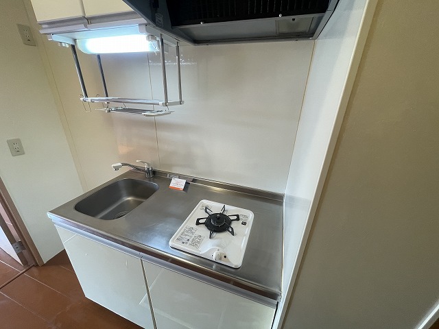 キッチン　給湯シングルレバー　1口コンロ付　調理スパース有