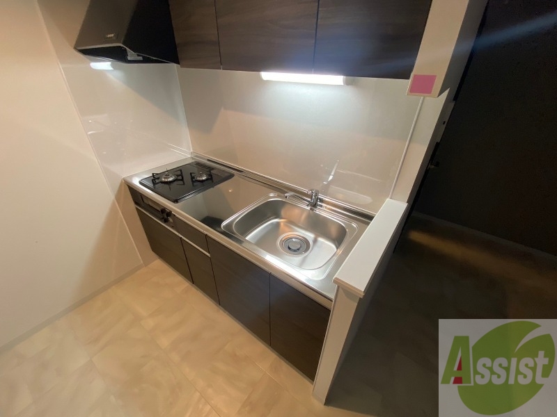 キッチン　２口システムキッチンなので、すぐお料理に使えます！