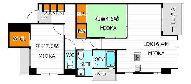 シャーメゾン白鷺の間取り写真