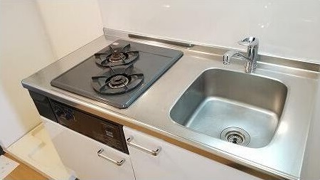 キッチン　システムキッチン二口ガスコンロ
