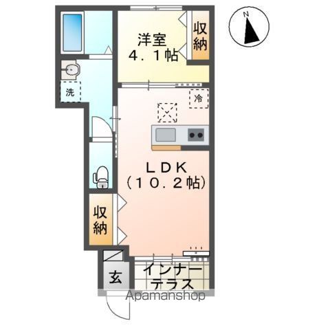 東武野田線 塚田駅 徒歩21分 2階建 築1年の間取り写真
