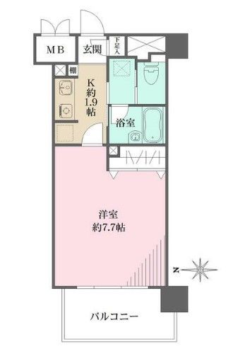 アボリアスコート笹塚EASTの間取り写真