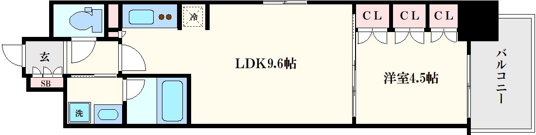 地下鉄御堂筋線 心斎橋駅 徒歩5分 14階建 築14年の間取り写真