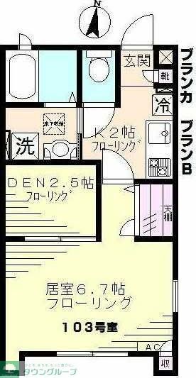 ブランカ ブランBの間取り写真