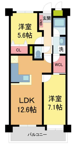 エスリード夙川東の間取り写真