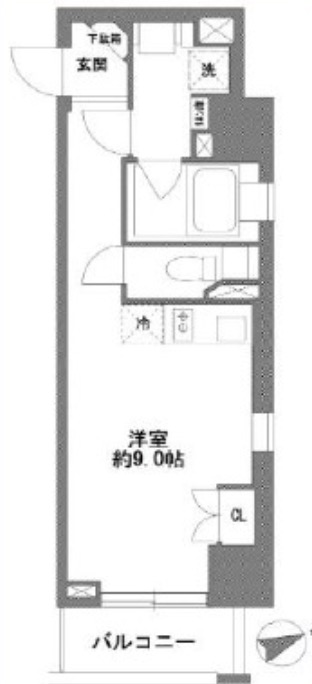 都営大江戸線 清澄白河駅 徒歩6分 8階建 築19年の間取り写真