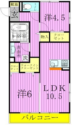 サンフレールBの間取り写真