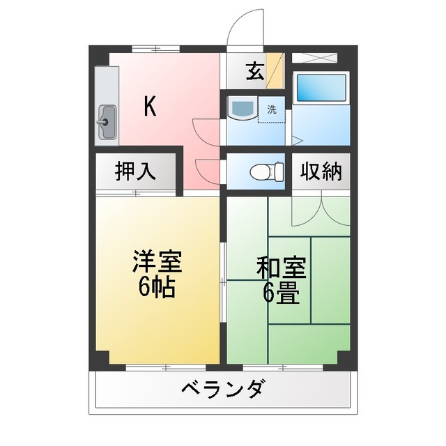 サンハイツ大熊の間取り写真