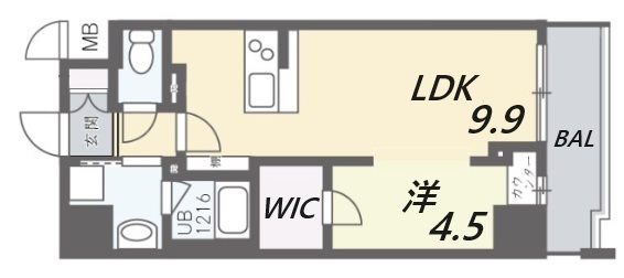 ルガールボニート新神戸の間取り写真