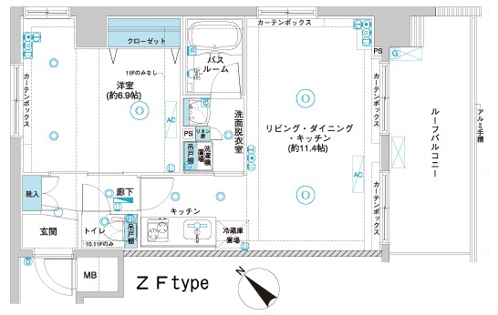 フェニックス横濱関内BAYGAIAの間取り写真