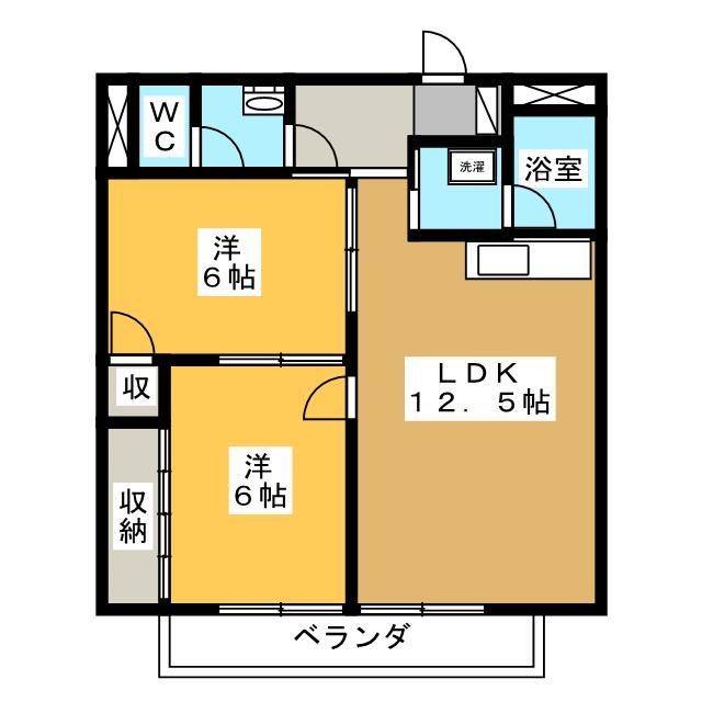 グリンピアAの間取り写真