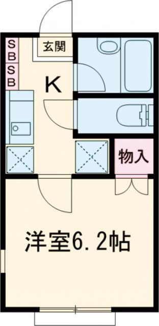 アプローズBの間取り写真