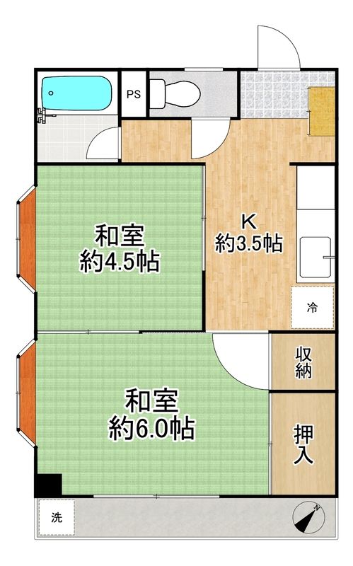 塚原マンションの間取り写真