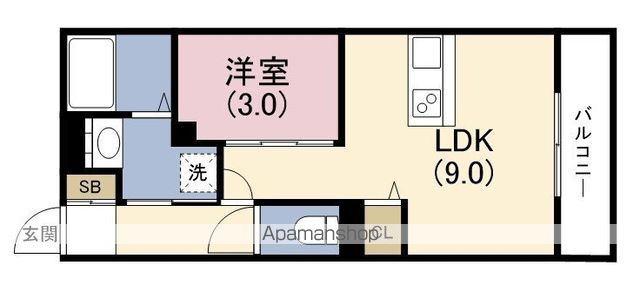 阪神本線 千船駅 徒歩9分 5階建 築3年の間取り写真