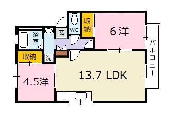 マンハイム小松　Aの間取り