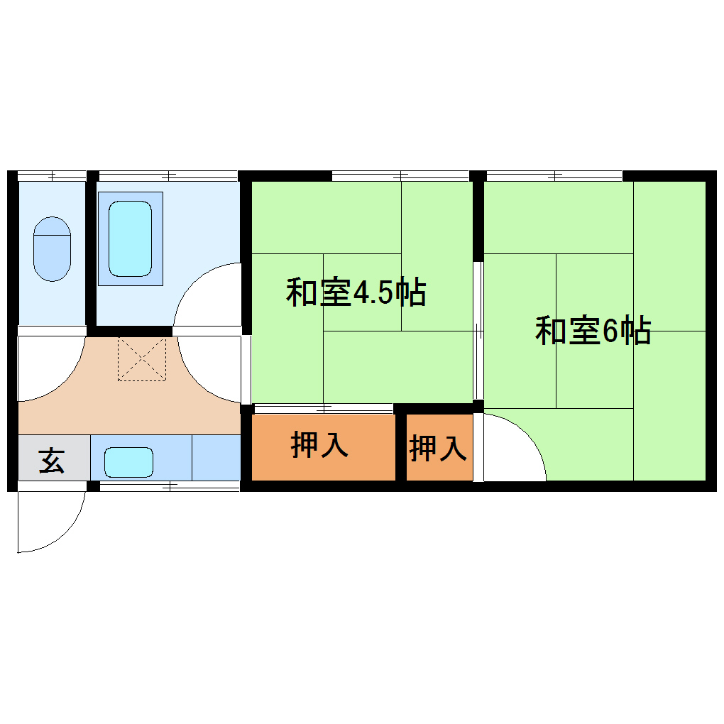 山鹿市山鹿のアパートの間取り