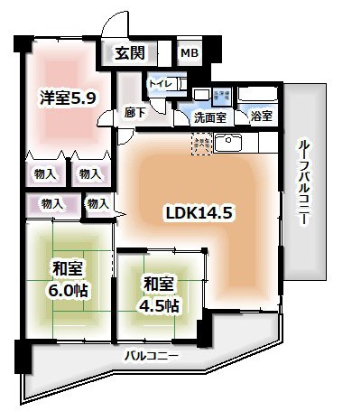 ウェルネス桃山の間取り