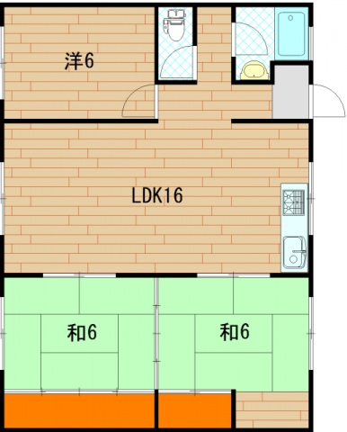 下関市綾羅木新町のアパートの間取り