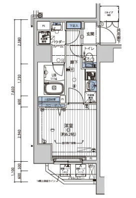 墨田区江東橋のマンションの間取り