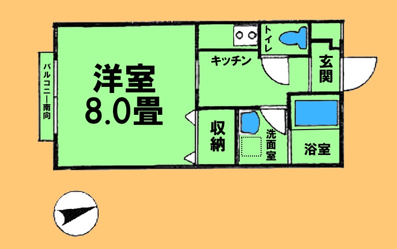 神奈川県相模原市中央区共和１（アパート）の賃貸物件の間取り