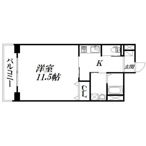 浜松市中央区板屋町のマンションの間取り