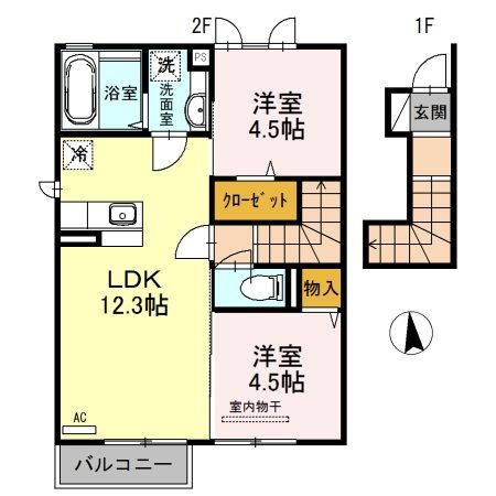 ヴァン・フレ川上の間取り