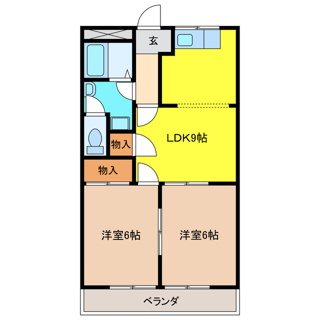 エルハイム上野の間取り