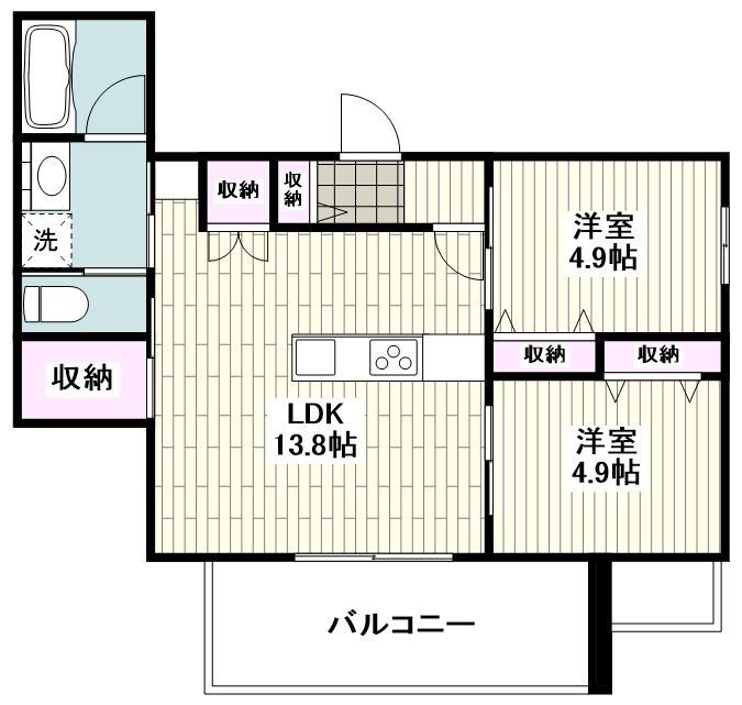 藤沢市片瀬海岸のマンションの間取り