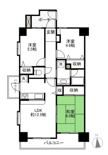 ダイアパレス前橋広瀬川の間取り