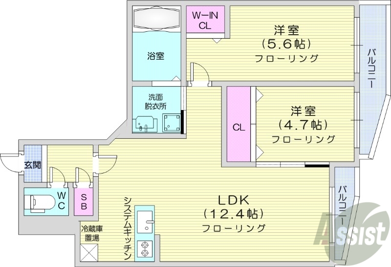 S-RESIDENCE札幌東astrazeの間取り