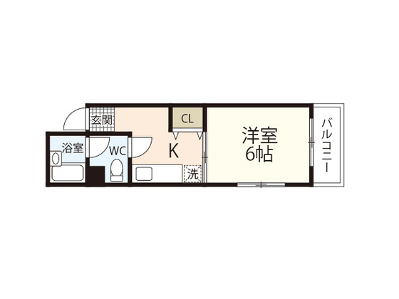 広島市中区河原町のマンションの間取り