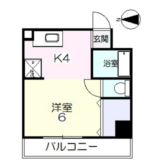 岡山市北区表町のマンションの間取り