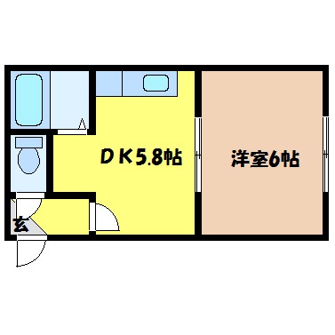 札幌市北区あいの里三条のアパートの間取り