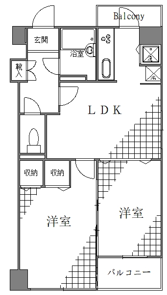 江東区東陽のマンションの間取り